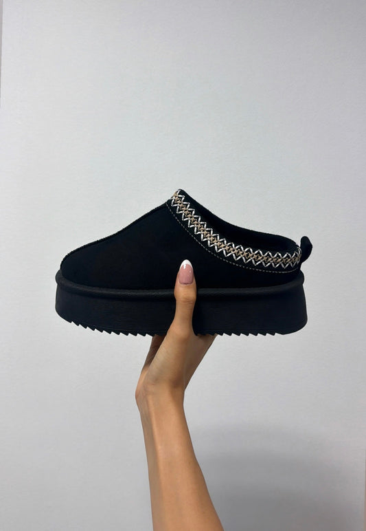 Bottines compensées noires