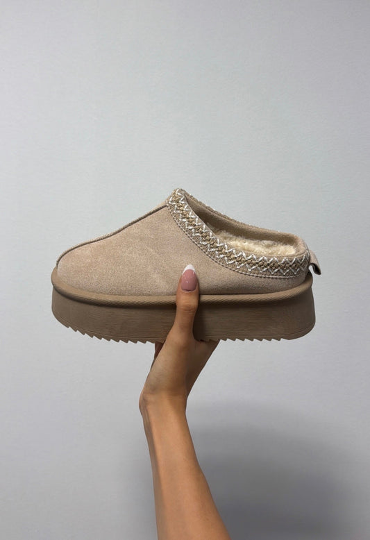 Bottine compensées beige (sans boîte)